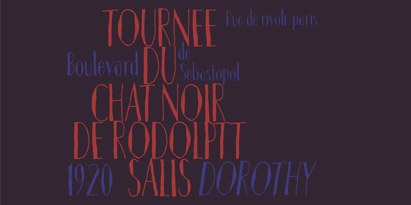 Beispiel einer TOMO Dora Sans Oblique-Schriftart